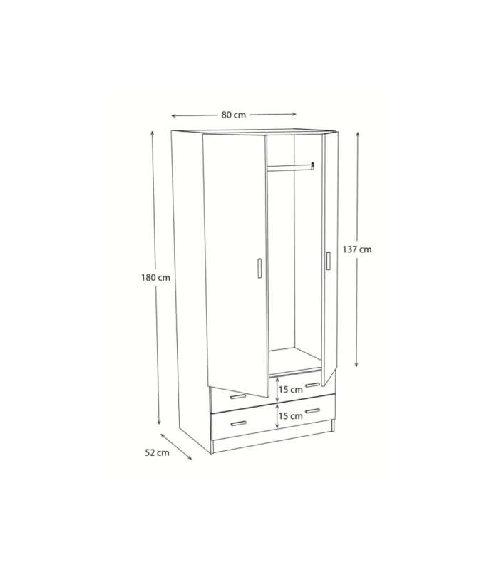 MD BLOCK Armarios - roperos Armario 2 puertas abatibles 2