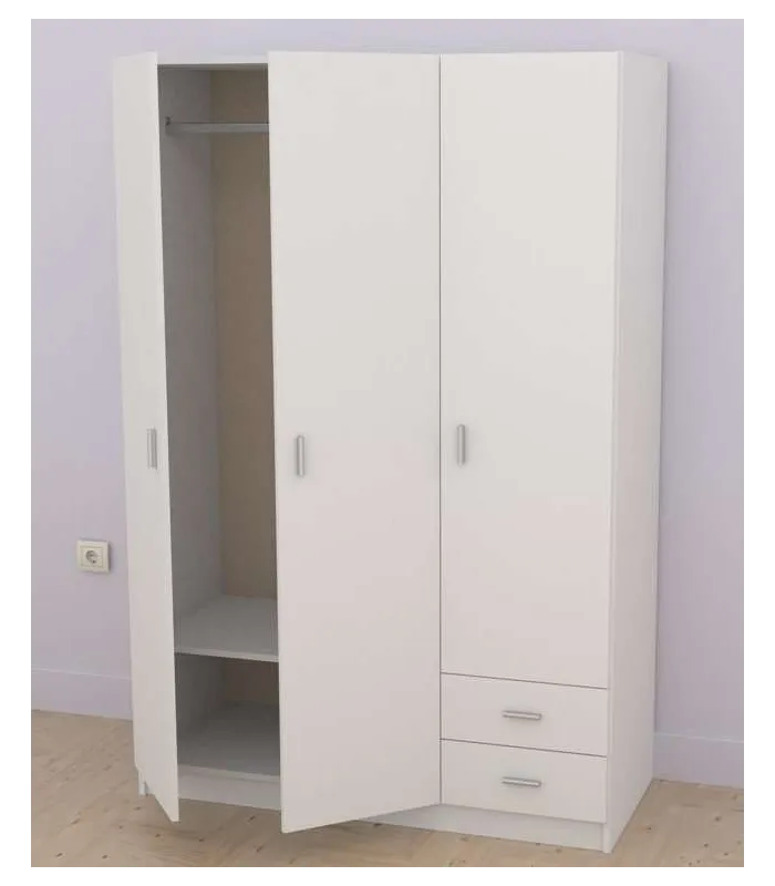 MD BLOCK Roupeiros de portas articuladas Roupeiro 3 portas