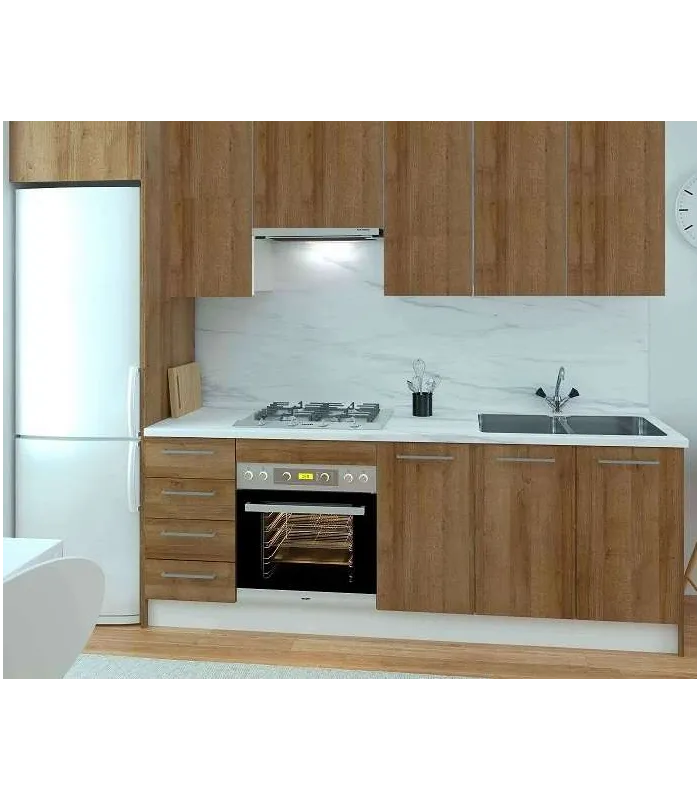 Cocina Kit-Chef 280 cm(ancho) en roble.