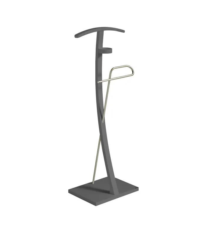 Galán de madera de haya Lacado Gris - 113x40x28 cm