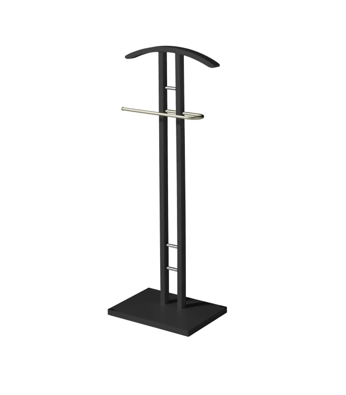 Galán de madera haya lacado en negro, diseño elegante