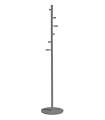 Perchero moderno mod. 401 herrajes cromo satinado lacado gris, 185 cm(alto)35 cm(ancho)35 cm(largo)