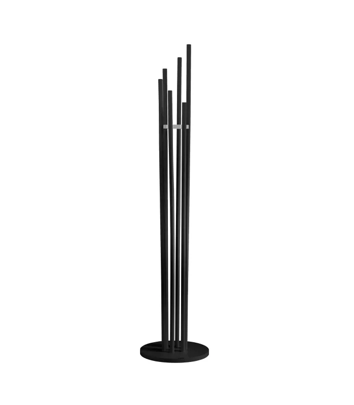 Perchero moderno lacado negro, 182 cm alto