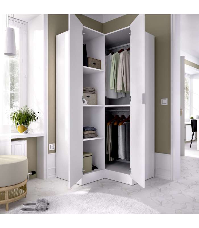 copy of Wardrobe 3 folding doors DJ-90 white artic 90 cm wide