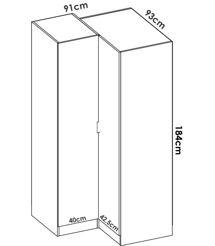 copy of Armoire 3 portes battantes finition blanche 202