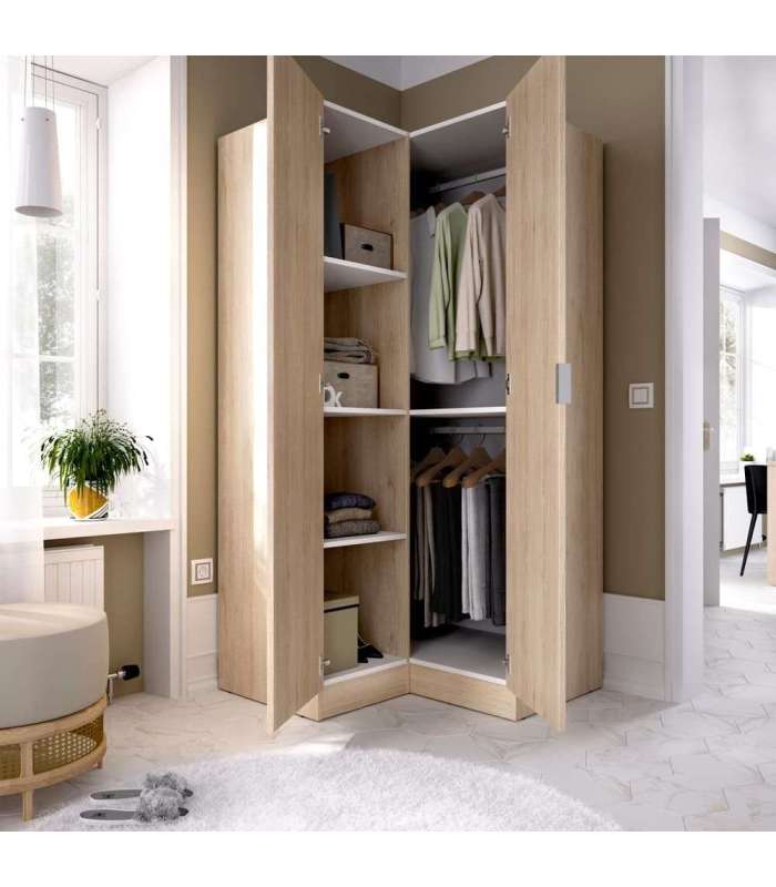 copy of Wardrobe 3 folding doors DJ-90 white artic 90 cm wide