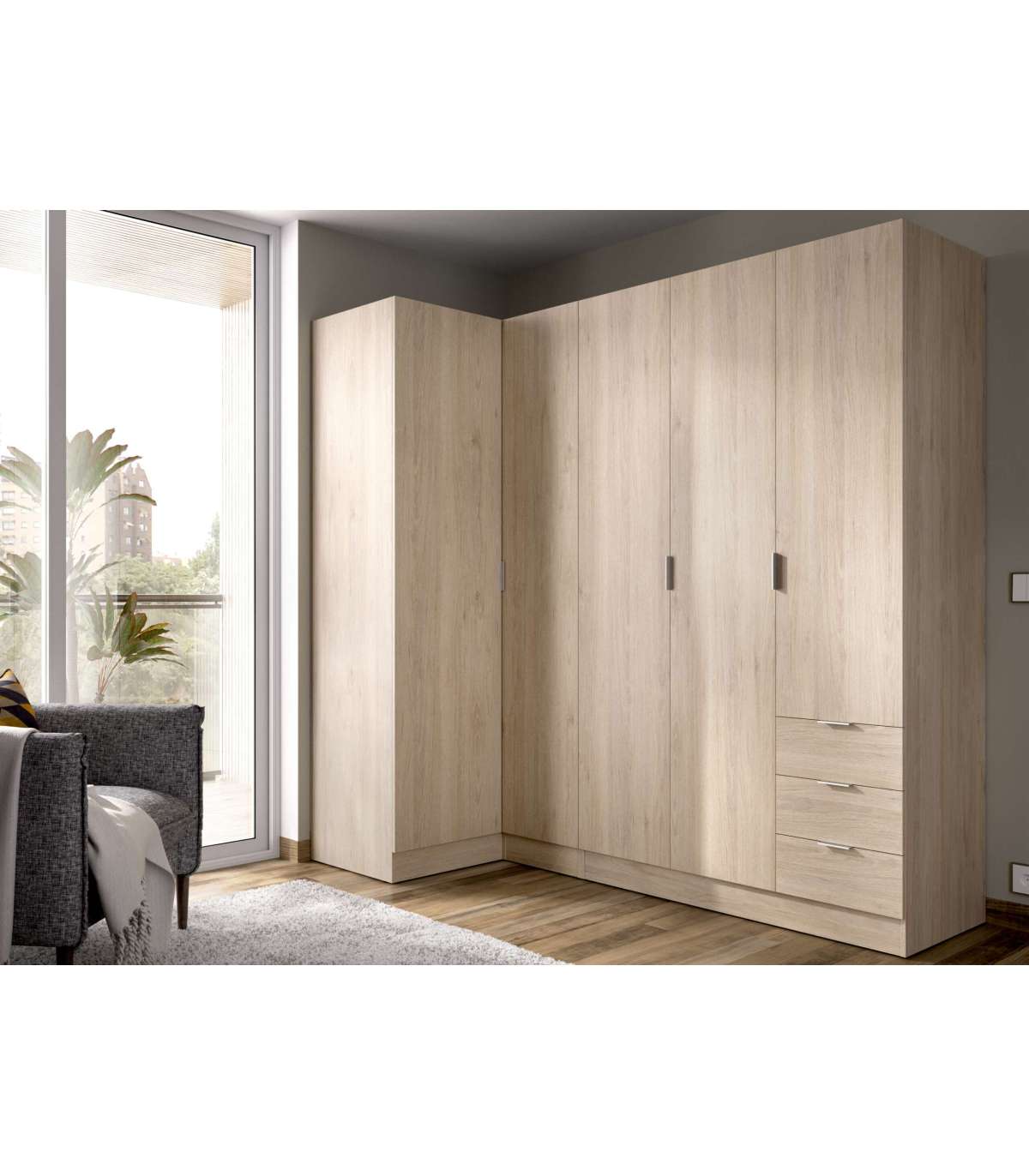 Roupeiro de porta rebatível - Arrumação funcional e elegante para o seu  quarto