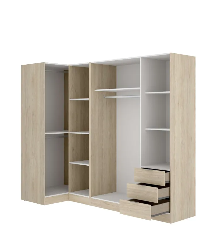 DKIT Armários - armários Roupeiro de canto com portas com