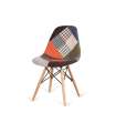 Lot de 2 chaises Dereck Patchwork. 42 cm (largeur) 81 cm (hauteur) 46 cm (profondeur)