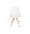 Pack 4 cadeiras Ralf. Escolha de cor branca ou cinzenta. 53 cm(largura) 83 cm(altura) 40.5 cm(profundidade)