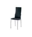Pack de 6 sillas Segovia en polipiel negro 42 cm(ancho ) 98 cm(altura) 49 cm(fondo)