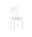 Pack de 4 sillas Giralda de estilo sevillano en blanco con cojín. 42 cm(ancho ) 88 cm(altura) 46 cm(fondo)
