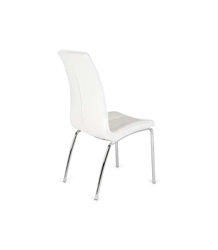 Pack de 4 sillas San Sebastián en polipiel blanca
