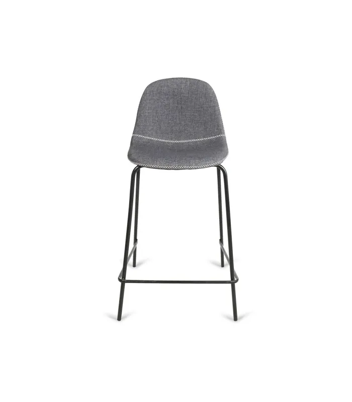 Pack de 4 taburetes Córdoba tapizados en gris