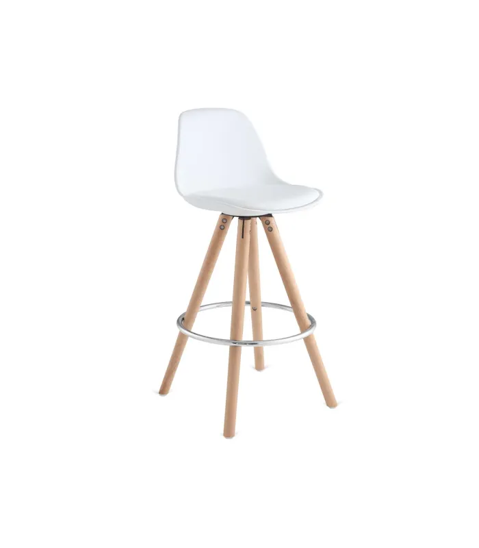 Pack de 2 taburetes Buñuel en blanco elegante