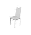 Pack 6 cadeiras estofadas em pele modelo Orense. Para escolher em branco, preto ou cinza98 cm(altura)43 cm(largura)51 cm(comprim