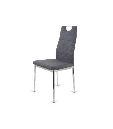 Pack 6 chairs upholstered in grey fabric model Orense.