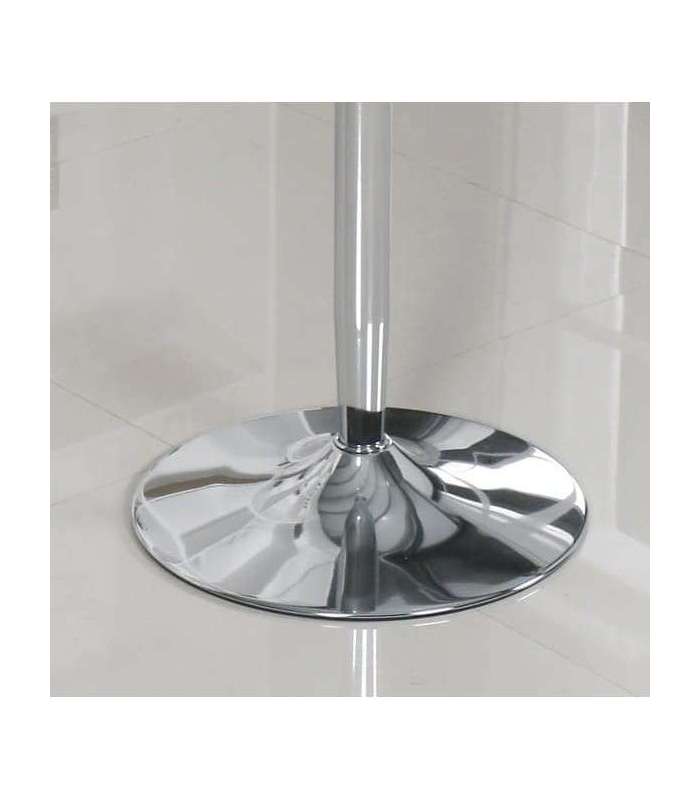 copy of Triana round table glass lid and chrome legs of 110 cm.