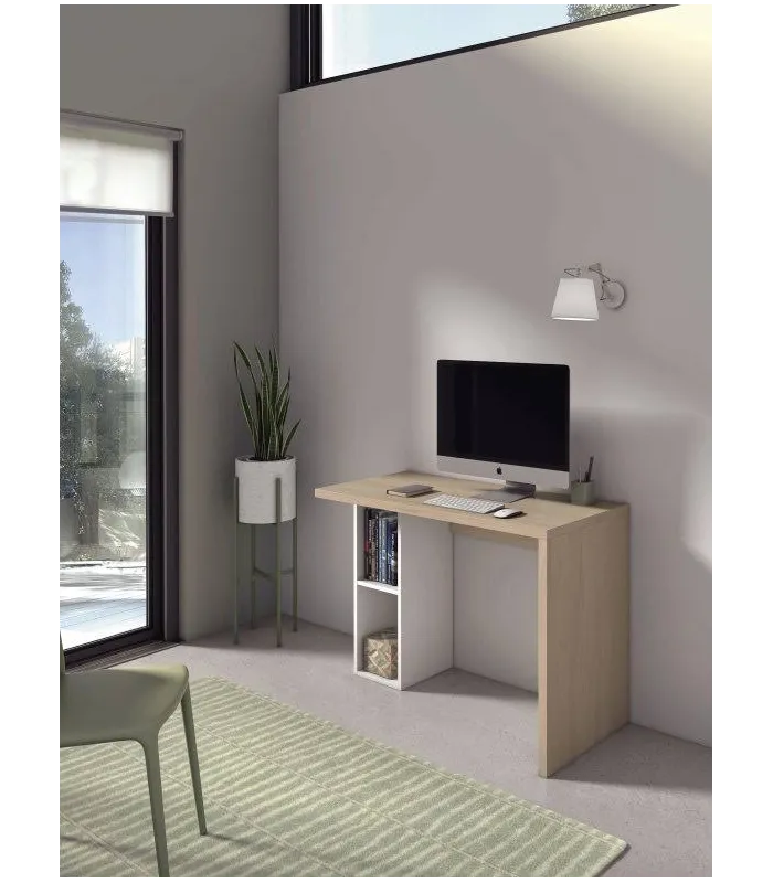 Mesa estudio Mod-Denver en color roble/blanco