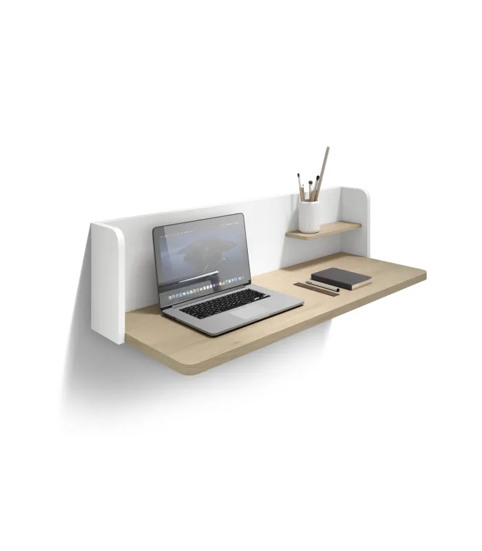 Mesa escritorio colgar Mod-Roman roble/blanco 35x90x25cm