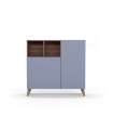 Receptor 510 modelo sapateiro noz / azul finish, 90x90x26 (alta x largura x fundo)