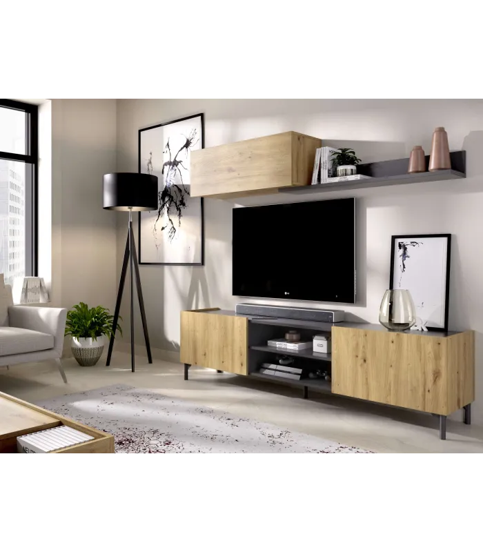 Conjunto modular Duna Nordic-Grafito, 180 cm