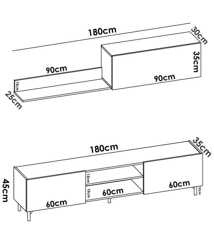 copy of Flexible Uma living room furniture in two-color design