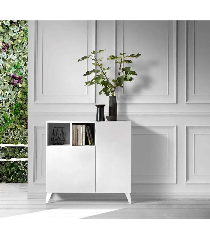 Recibidor zapatero blanco 2 puertas, diseño funcional