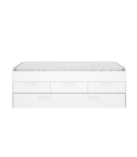 DKT Con cajones Cama compacta Kala 90 cm em branco 67,5 cm