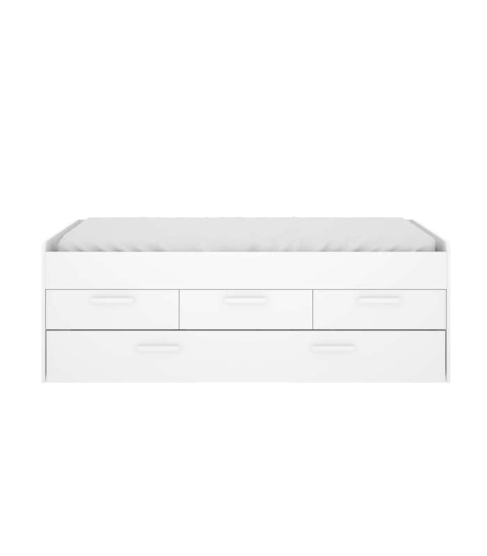 DKT Con cajones Cama compacta Kala 90 cm em branco 67,5 cm