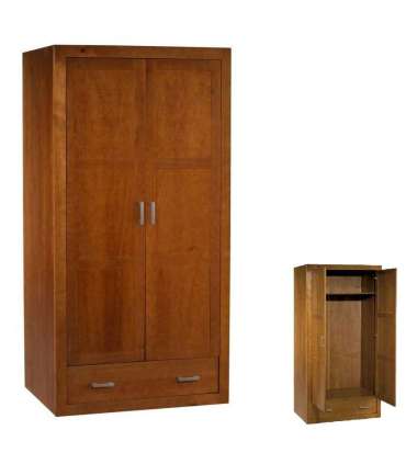 Solid cherry wood wardrobe 105 cm wide