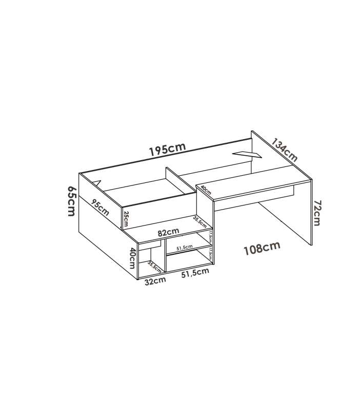 copy of 90 cm Dina bed for youthful bedroom.