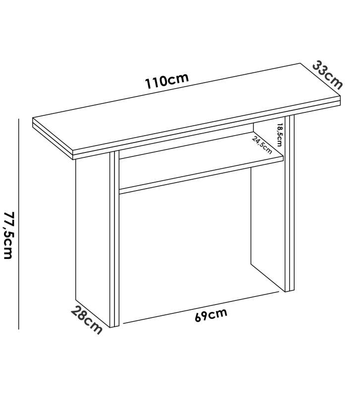 copy of Extensible multifunction Kendra dining table with 5