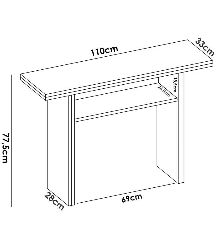 Mesa cocina Rala extensible blanca, 77.3/75.4x110.6cm