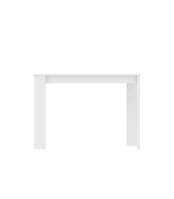 Mesa para salón fija Tily en acabado Blanco, 77x110x67 cm