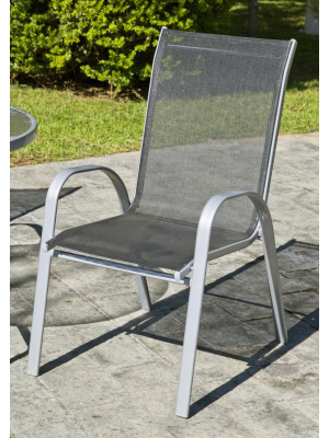 Sillones apilables de acero/textilen para jardín