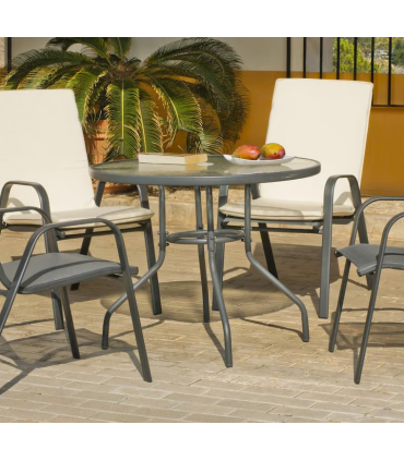 Table terrace garden steel Sulam-70 anthracite.
