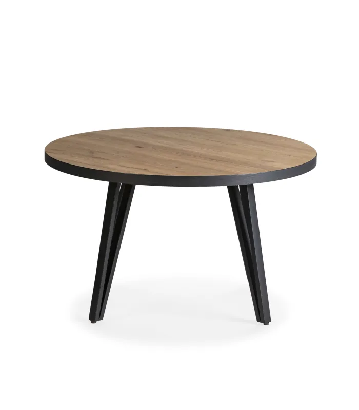 Mesa de centro redonda Mateo, natural 80x80cm