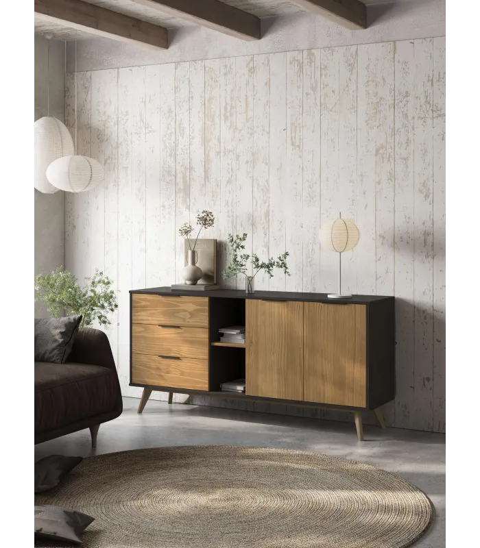 Mobiliário de sala Julen 2 portas e 3 gavetas