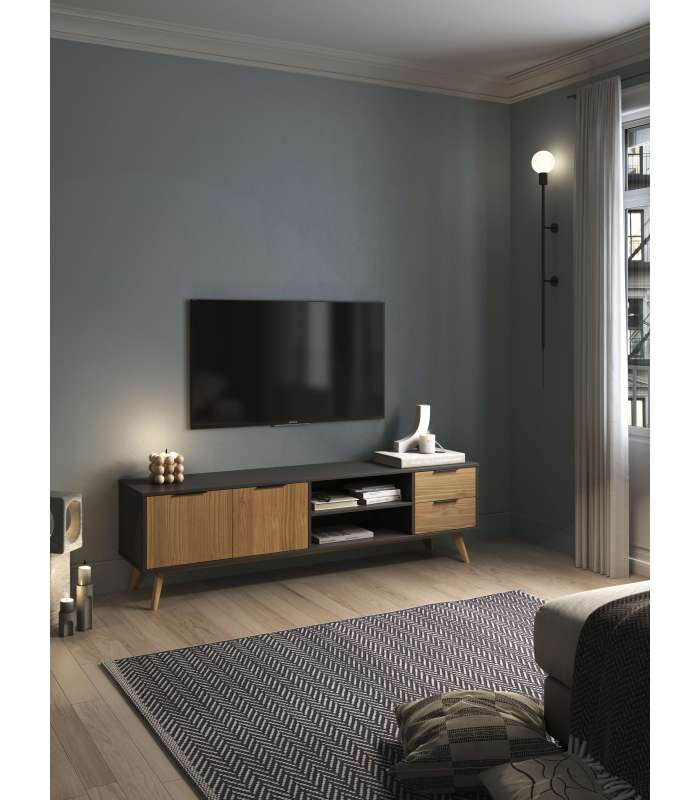 copy of MUEBLE TV MONTE 1 PTA CORR/2C 160 CM GRIS ANT/CERA