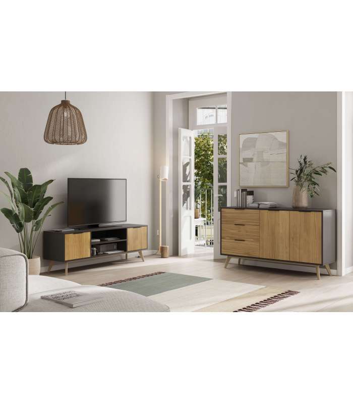 copy of MUEBLE TV MONTE 1 PTA CORR/2C 160 CM GRIS ANT/CERA