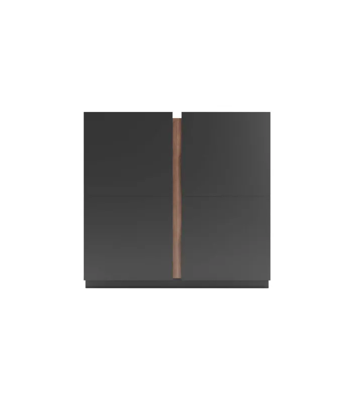 Zapatero modelo 516 grafito/nogal claro, 2 puertas