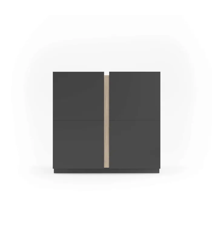 Receptor 516 grafite/roble, 90x95x35 cm - Organizador de sapatos