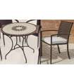 Conjunto de mesa+6 sillones+6 cojines terraza jardín mosaico  Laredo/Shifa-150/6+6C.