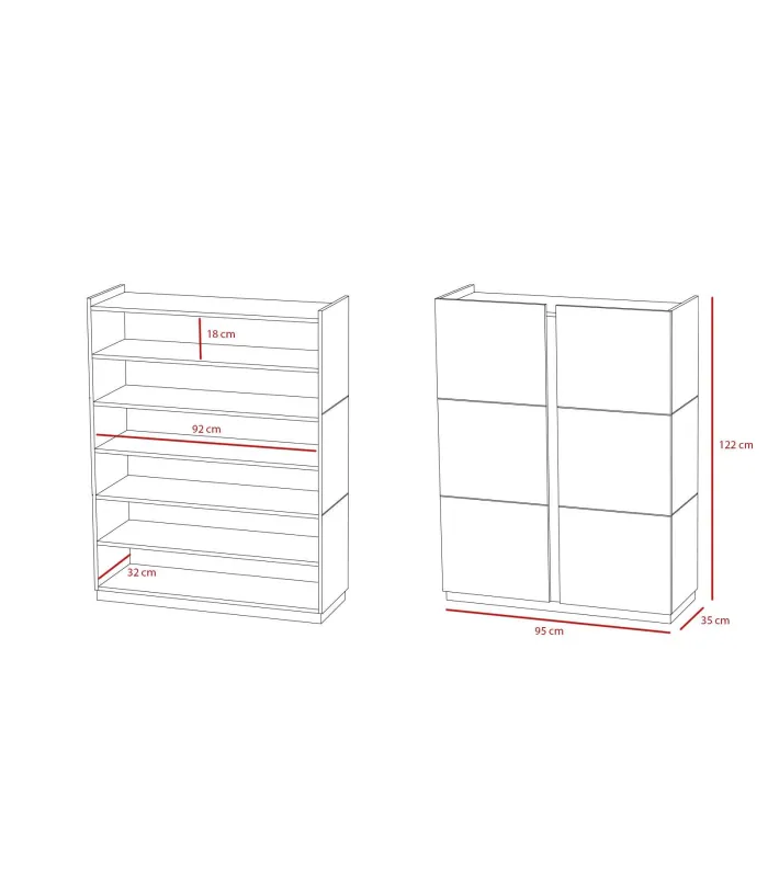 copy of Zapatero modelo 510 varios colores 90x90x26 (alto x