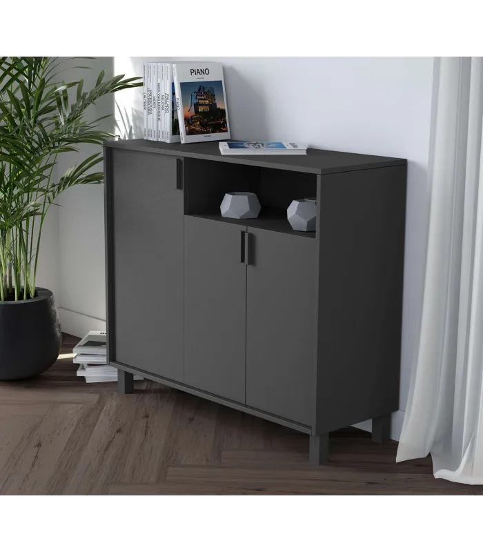 Zapatero 3 puertas Bogotá color grafito.