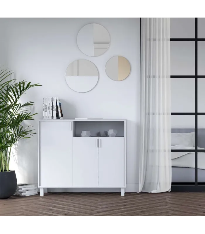 Sapato receptor 3 portas branco Modelo 520