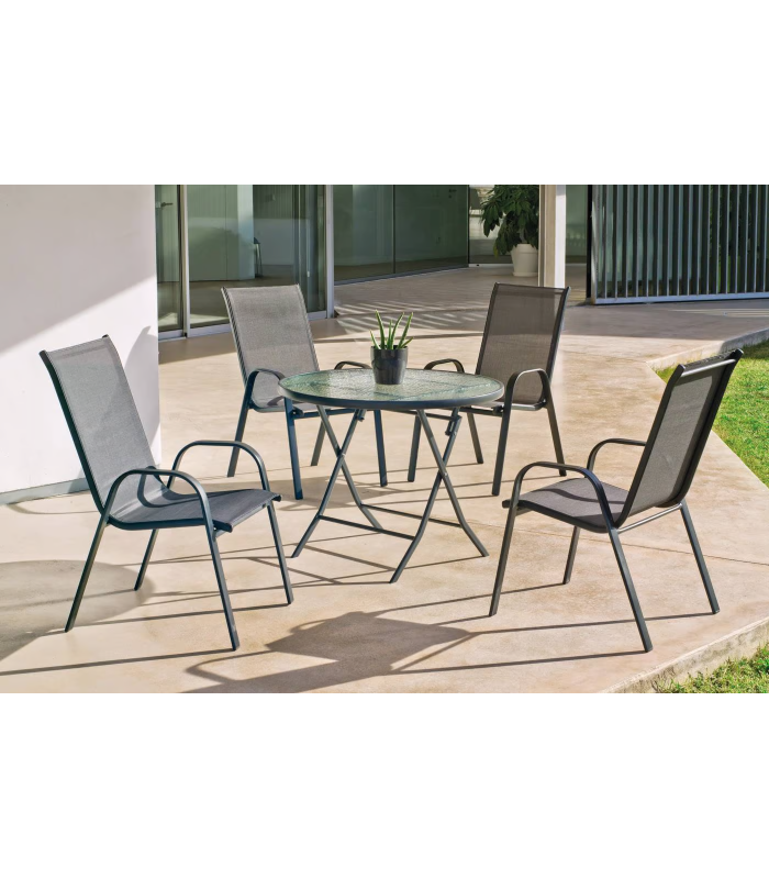 copy of Ensemble table + 4 fauteuils en acier