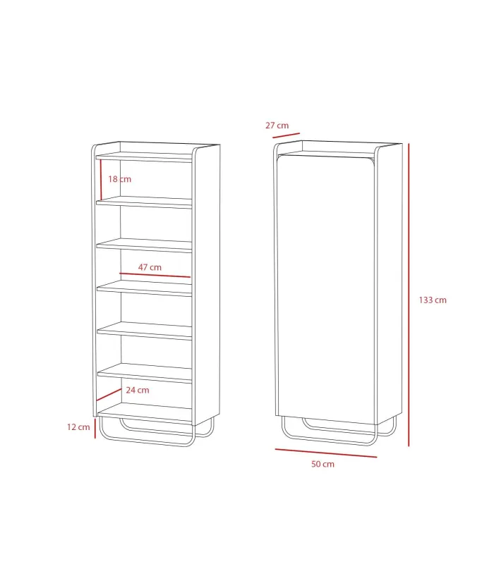 Receptor de sapatos 1 porta Modelo 525 grafite/gal