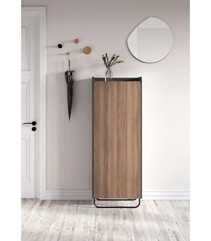 Receptor de sapatos 1 porta Modelo 525 grafite/gal